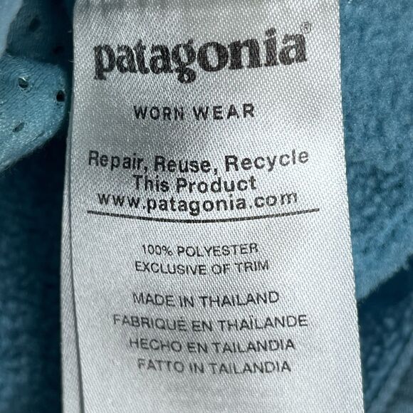 Patagonia  Better Sweater Aqua Blue Fleece Outdoor Pullover Jacket Womens XL - Picture 9 of 11